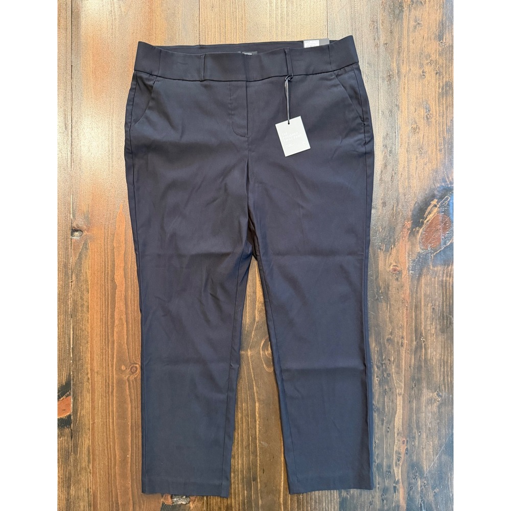 Simply Vera Vera Wang Black Polished Twill Skinny Ankle Pants XL Mid Rise